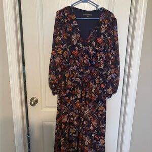 Julia Jordan Multicolor Floral Long Sleeve Dress